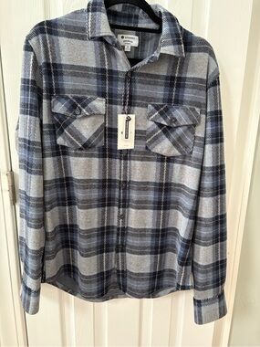 Sperry Navy and Gray Plaid Long-Sleeve Button-Down Shirt